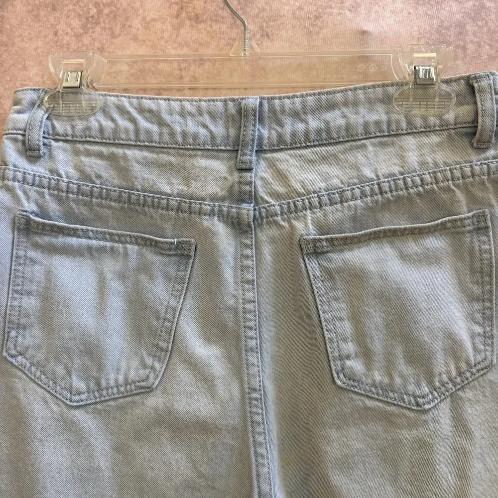 Princess Polly Denim Jean Shorts US Size 6 Light Wash High Waisted‎